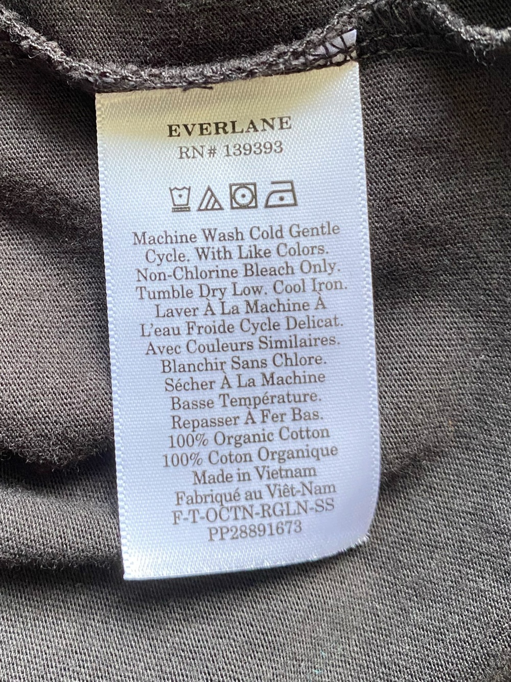 Everlane Oversized Seamed Tee Sz S Black Like New - Picture 5 of 8